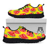 Yummy Watermelon Pieces Print Pattern Black Sneaker-grizzshop