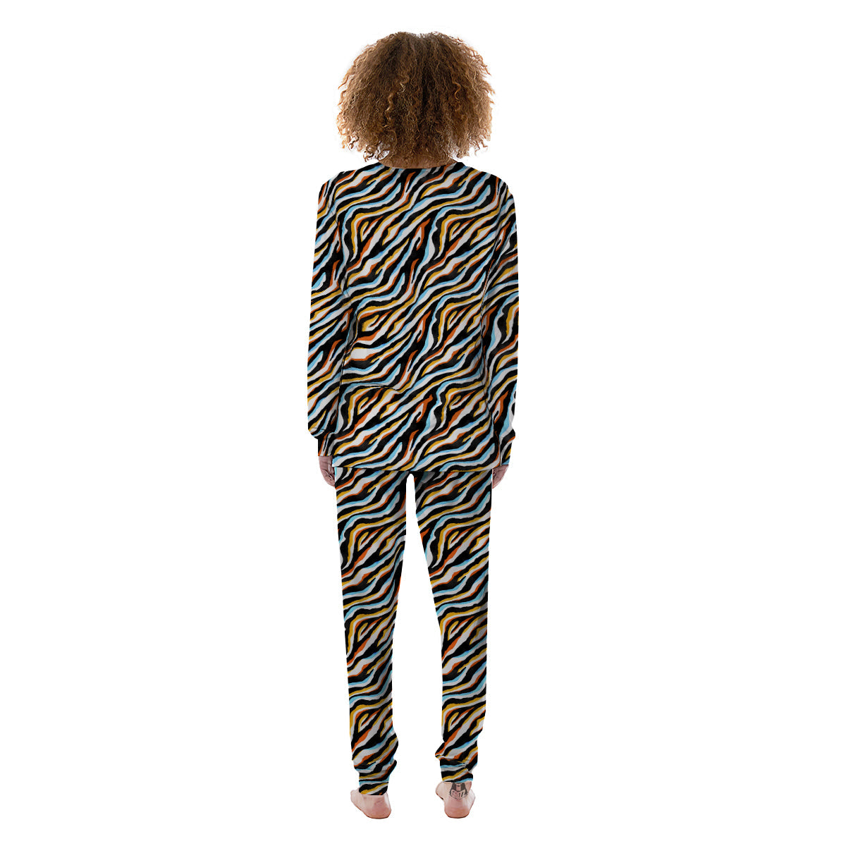 Zebra Abstract Print Pattern Women's Pajamas-grizzshop