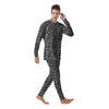 Zebra Black White Print Pattern Men's Pajamas-grizzshop