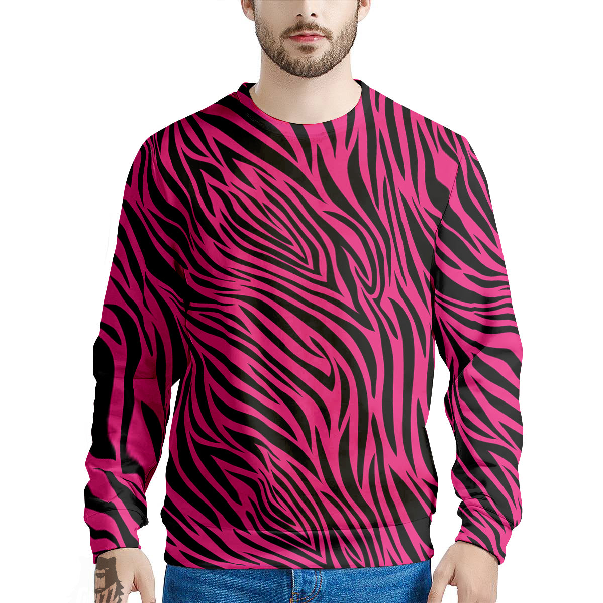 Hot pink sweatshirt mens hot sale