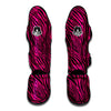 Zebra Hot Pink Print Pattern Muay Thai Shin Guards-grizzshop