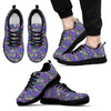 Zebra Neon Pattern Print Black Sneaker Shoes For Men Women-grizzshop