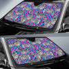 Zebra Neon Pattern Print Car Sun Shade-grizzshop