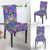 Zebra Neon Pattern Print Chair Cover-grizzshop