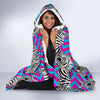 Zebra Neon Pattern Print Hooded Blanket-grizzshop