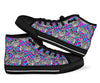 Zebra Neon Pattern Print Men Women's High Top Shoes-grizzshop