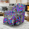 Zebra Neon Pattern Print Recliner Cover-grizzshop