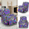 Zebra Neon Pattern Print Recliner Cover-grizzshop