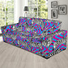 Zebra Neon Pattern Print Sofa Covers-grizzshop