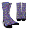 Zebra Neon Pattern Print Unisex Crew Socks-grizzshop