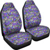 Zebra Neon Pattern Print Universal Fit Car Seat Cover-grizzshop