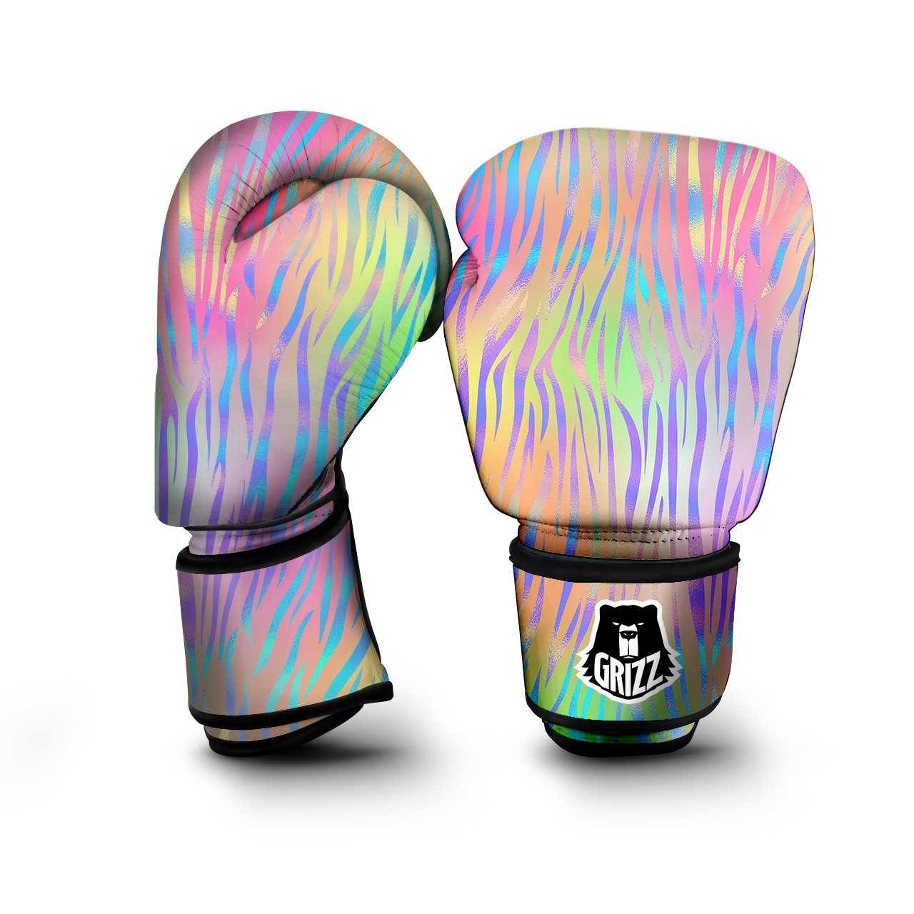 Zebra Pastel Print Pattern Boxing Gloves-grizzshop