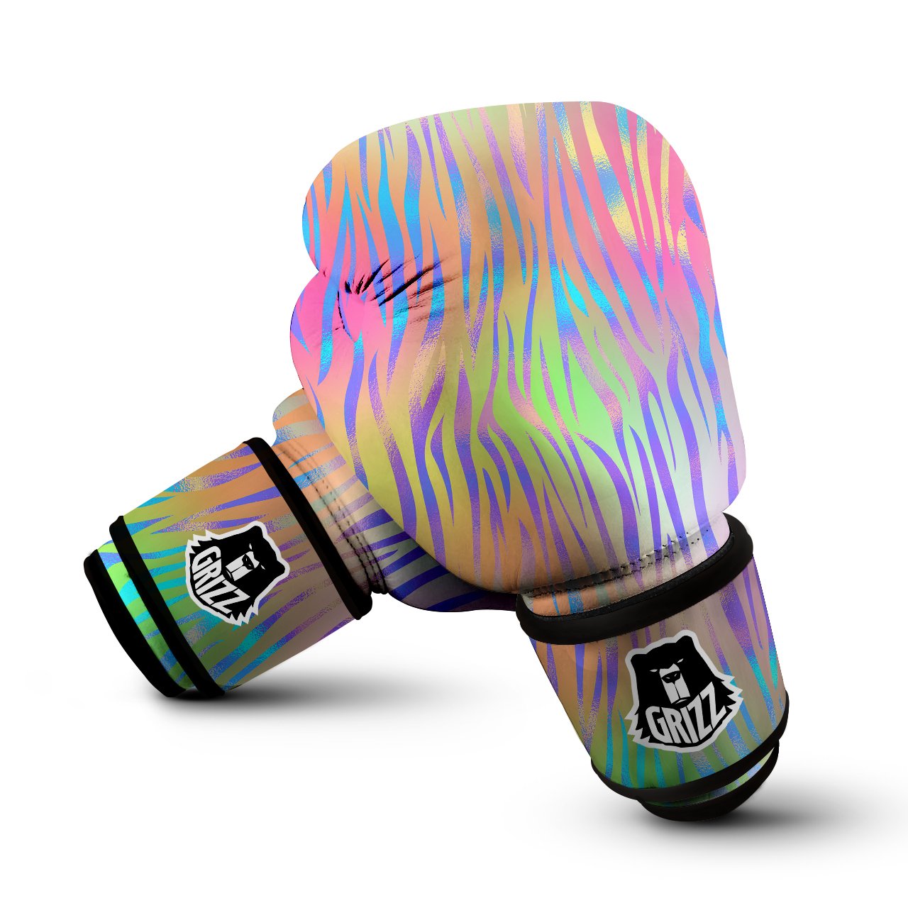 Zebra Pastel Print Pattern Boxing Gloves-grizzshop