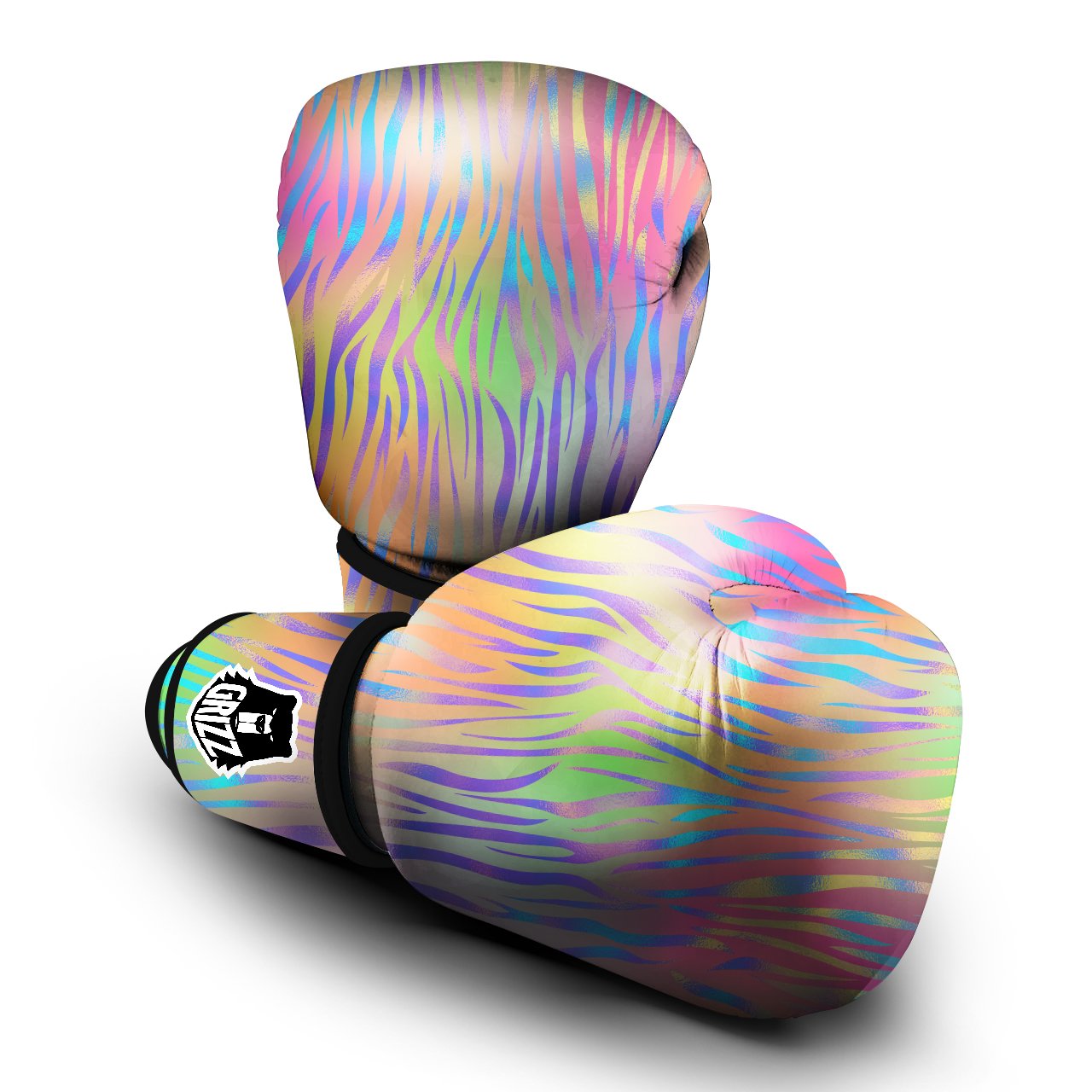 Zebra Pastel Print Pattern Boxing Gloves-grizzshop