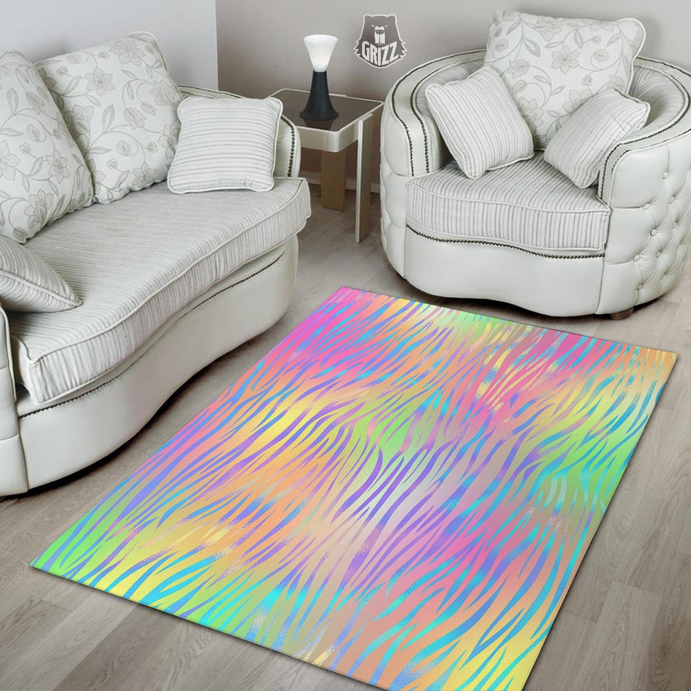 Zebra Pastel Print Pattern Floor Mat-grizzshop