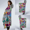 Zebra Pattern Print Hooded Blanket-grizzshop