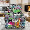 Zebra Pattern Print Recliner Cover-grizzshop