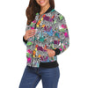 Zebra Pattern PrintWomen Casual Bomber Jacket-grizzshop