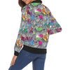 Zebra Pattern PrintWomen Casual Bomber Jacket-grizzshop