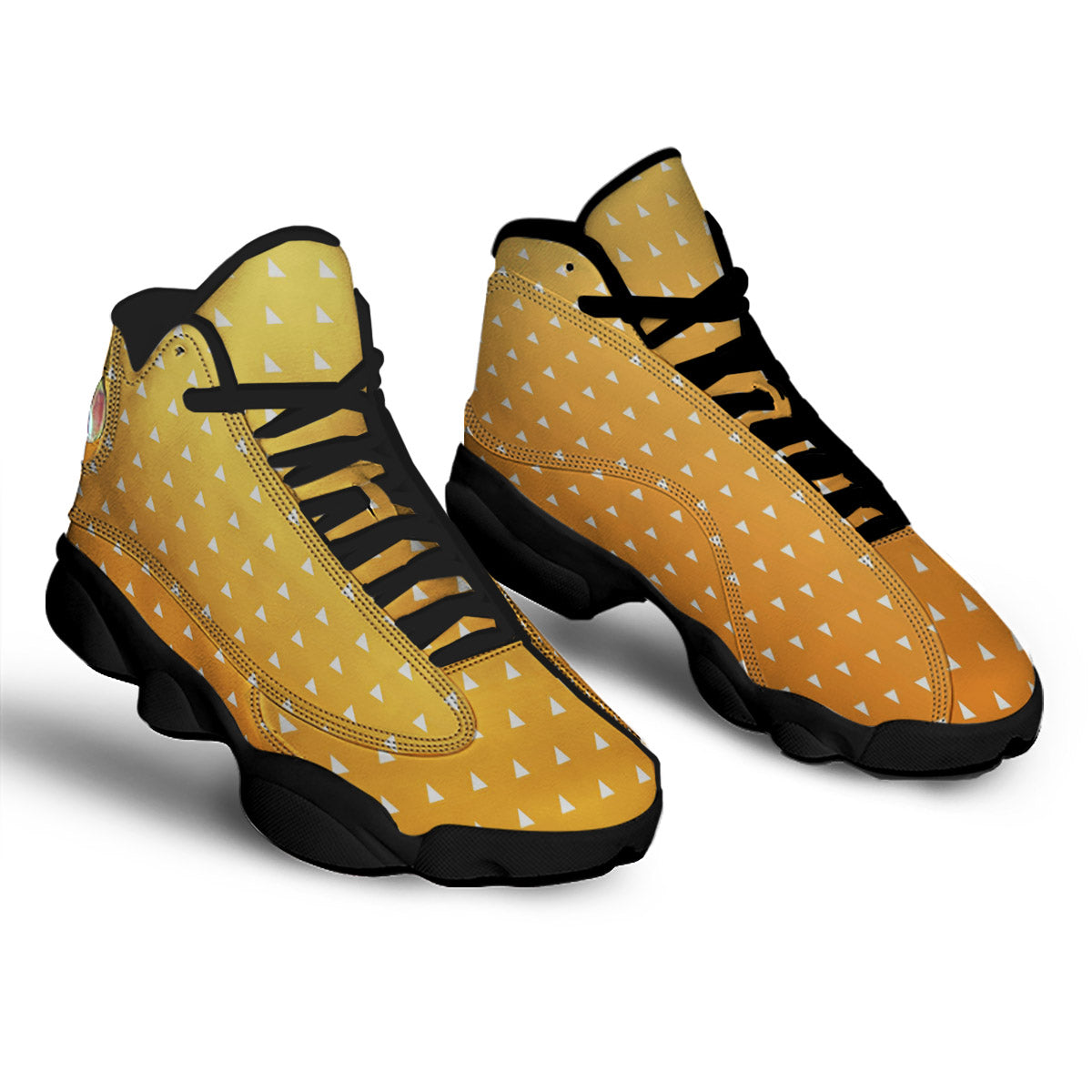 Zenitsu Print Pattern Black Basketball Shoes-grizzshop
