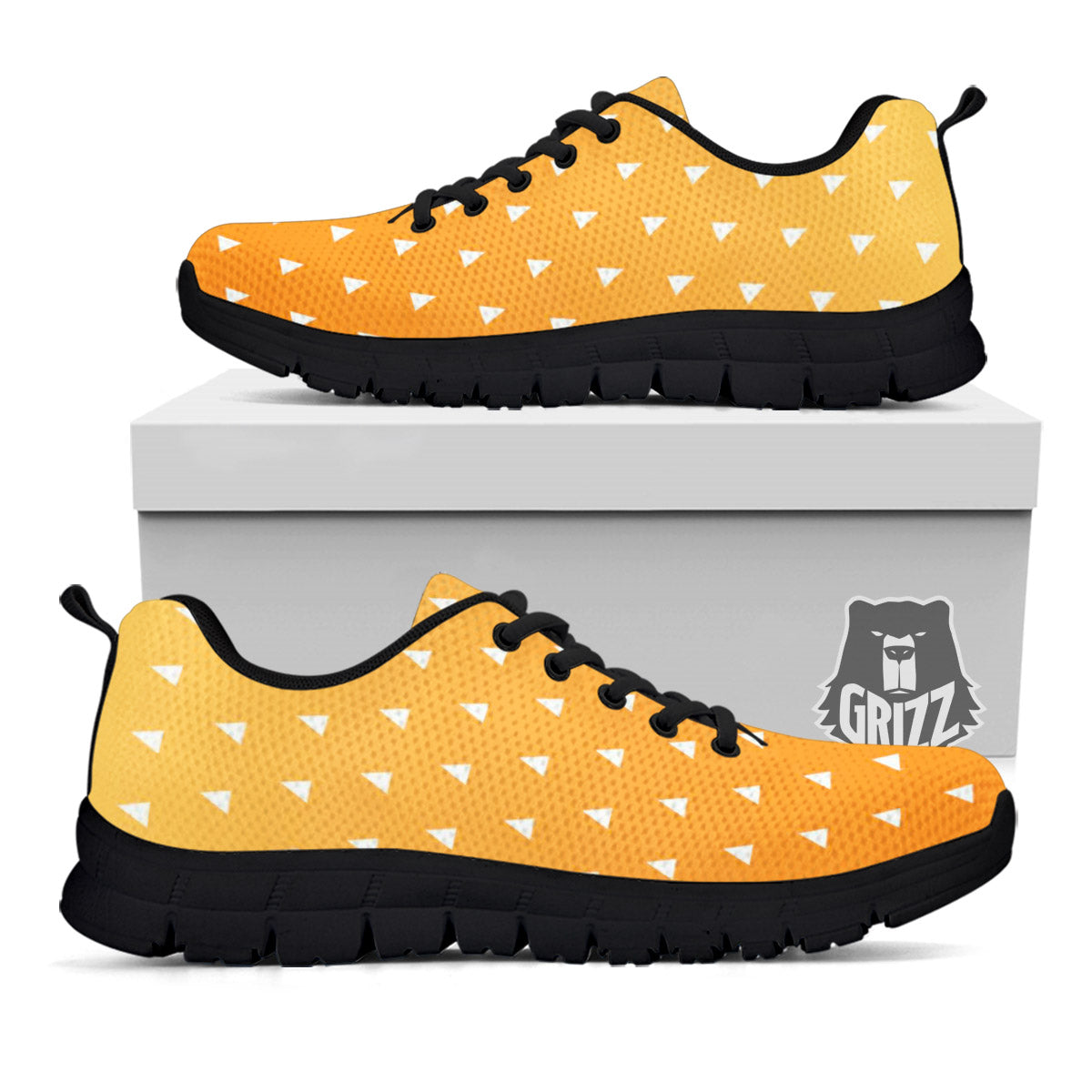 Zenitsu Print Pattern Black Sneaker-grizzshop