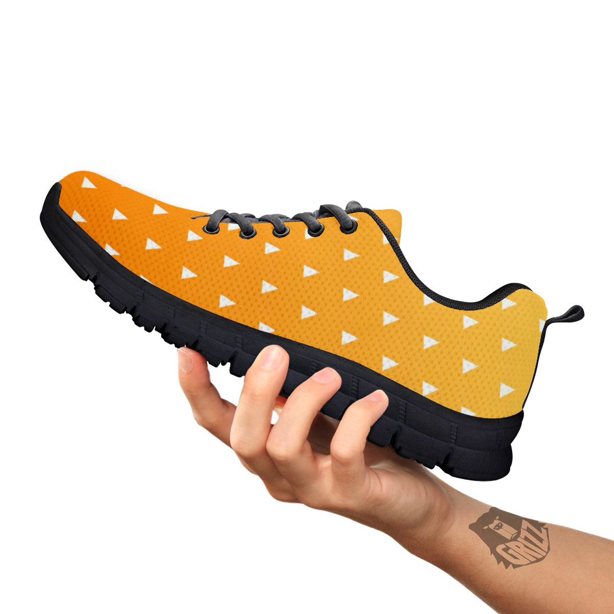 Zenitsu Print Pattern Black Sneaker-grizzshop
