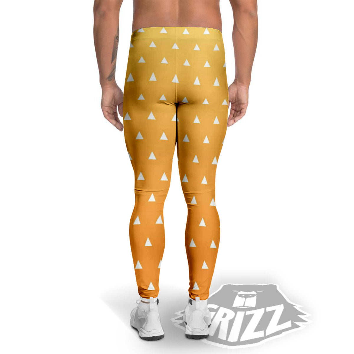 Zenitsu Print Pattern Men's Leggings-grizzshop