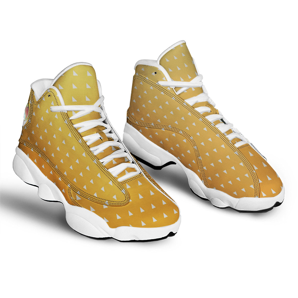 Zenitsu Print Pattern White Basketball Shoes-grizzshop