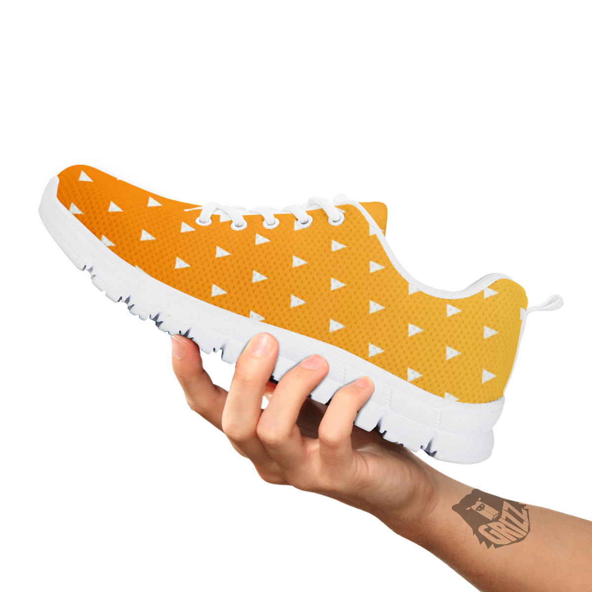 Zenitsu Print Pattern White Sneaker-grizzshop