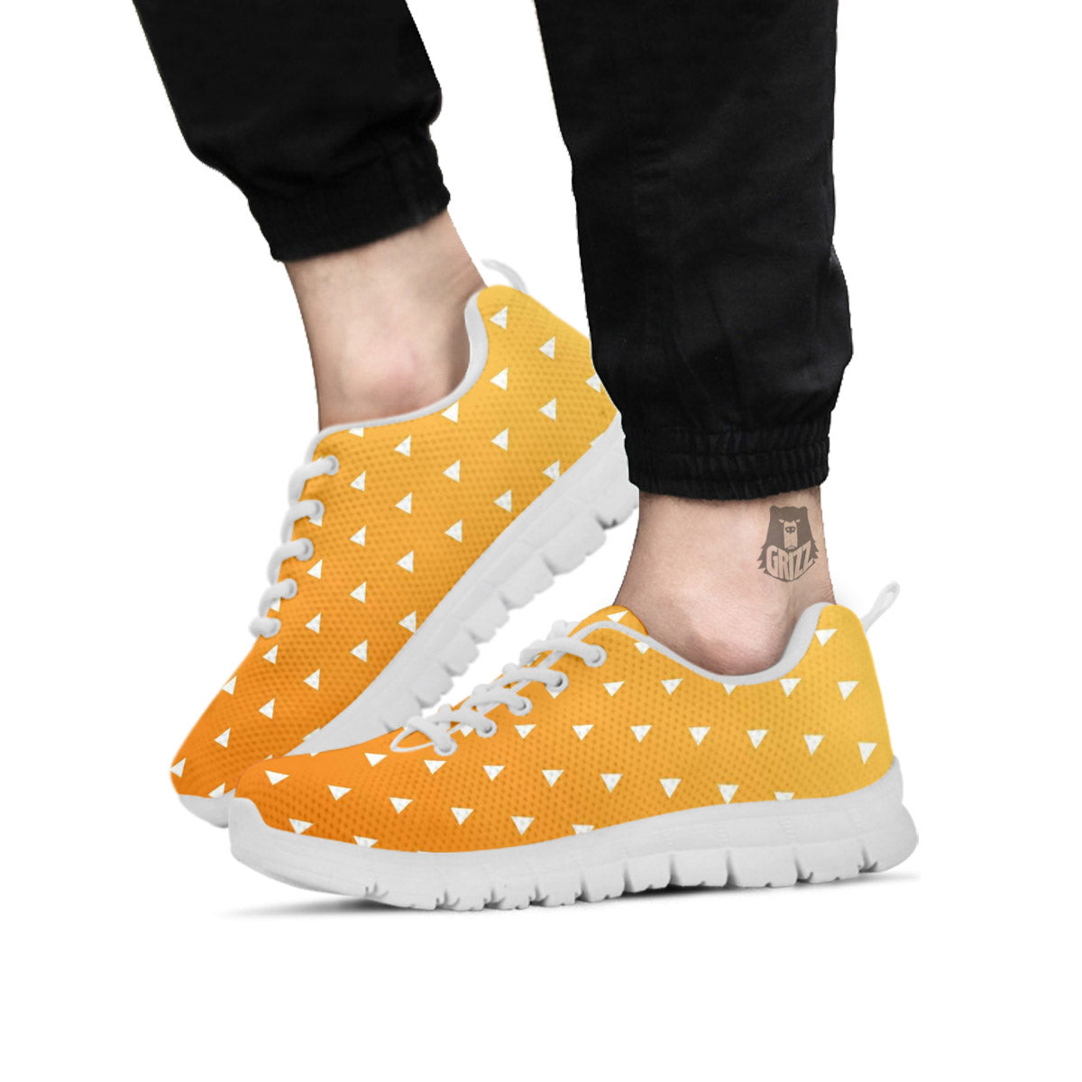 Zenitsu Print Pattern White Sneaker-grizzshop