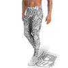 Zentangle Monochrome Print Pattern Men's Leggings-grizzshop