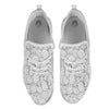 Zentangle White And Black Print Pattern White Athletic Shoes-grizzshop