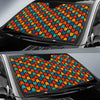 Zig Zag Colorful Pattern Print Car Sun Shade-grizzshop