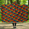 Load image into Gallery viewer, Zig Zag Colorful Pattern Print Hooded Blanket-grizzshop