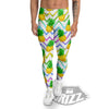 Zig Zag Neon Pineapple Print Pattern Men's Leggings-grizzshop