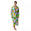 Zig Zag Neon Pineapple Print Pattern Men's Robe-grizzshop