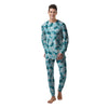 Zig Zag Pastel Pineapple Print Pattern Men's Pajamas-grizzshop