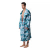 Zig Zag Pastel Pineapple Print Pattern Men's Robe-grizzshop