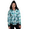 Zig Zag Pastel Pineapple Print Pattern Women's Bomber Jacket-grizzshop