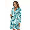 Zig Zag Pastel Pineapple Print Pattern Women's Robe-grizzshop