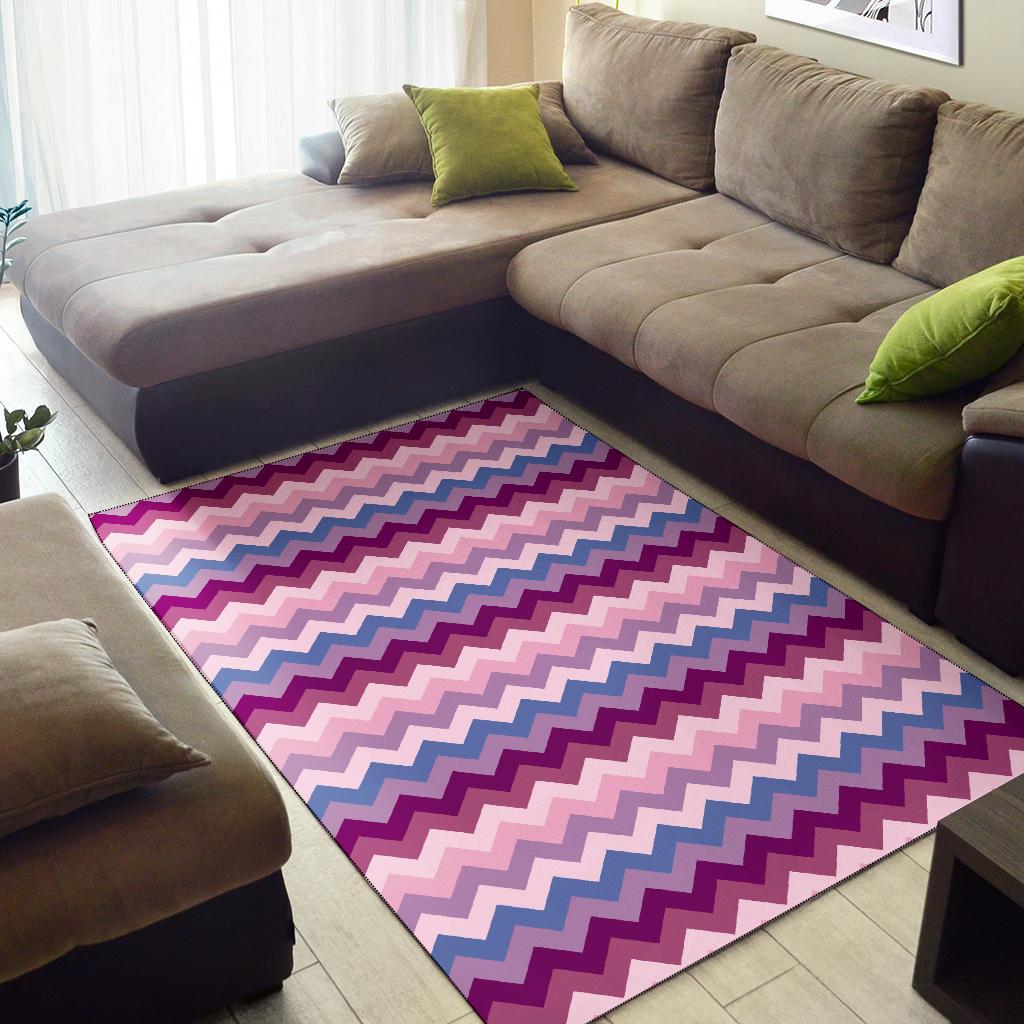 Zig Zag Pattern Print Floor Mat-grizzshop