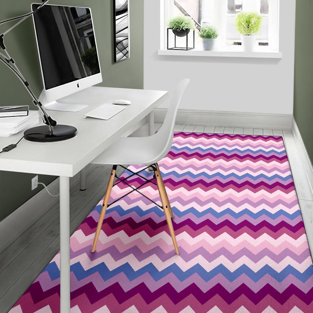 Zig Zag Pattern Print Floor Mat-grizzshop