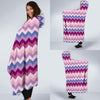 Load image into Gallery viewer, Zig Zag Pattern Print Hooded Blanket-grizzshop
