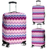 Zig Zag Pattern Print Luggage Cover Protector-grizzshop