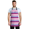 Zig Zag Pattern Print Men's Apron-grizzshop