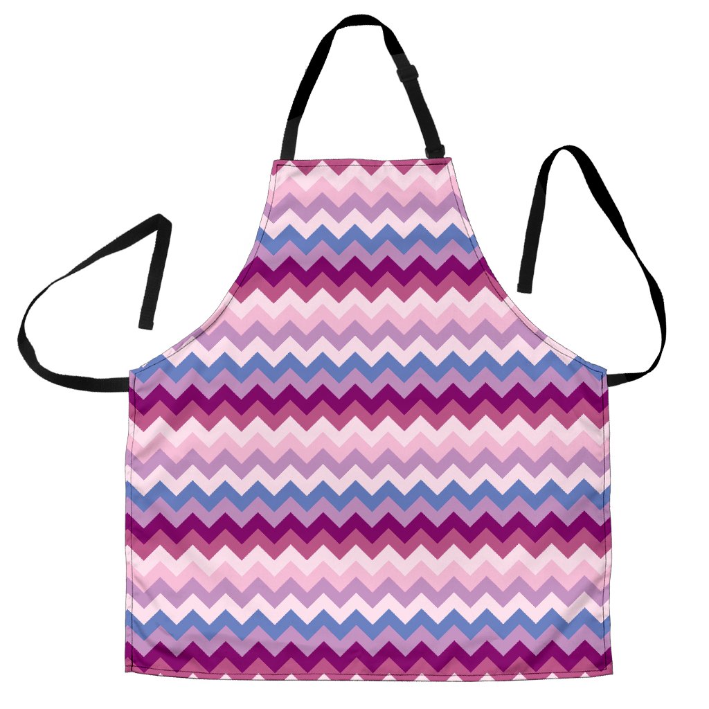 Zig Zag Pattern Print Men's Apron-grizzshop