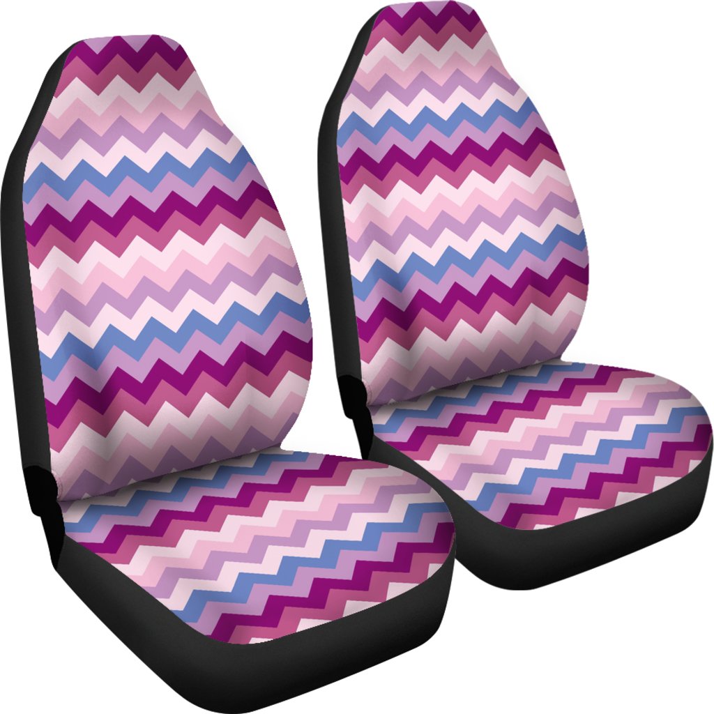 Zig Zag Pattern Print Universal Fit Car Seat Covers-grizzshop