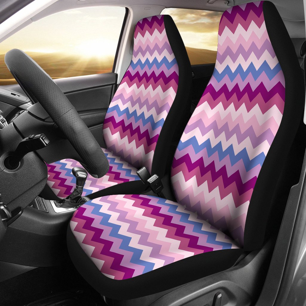 Zig Zag Pattern Print Universal Fit Car Seat Covers-grizzshop