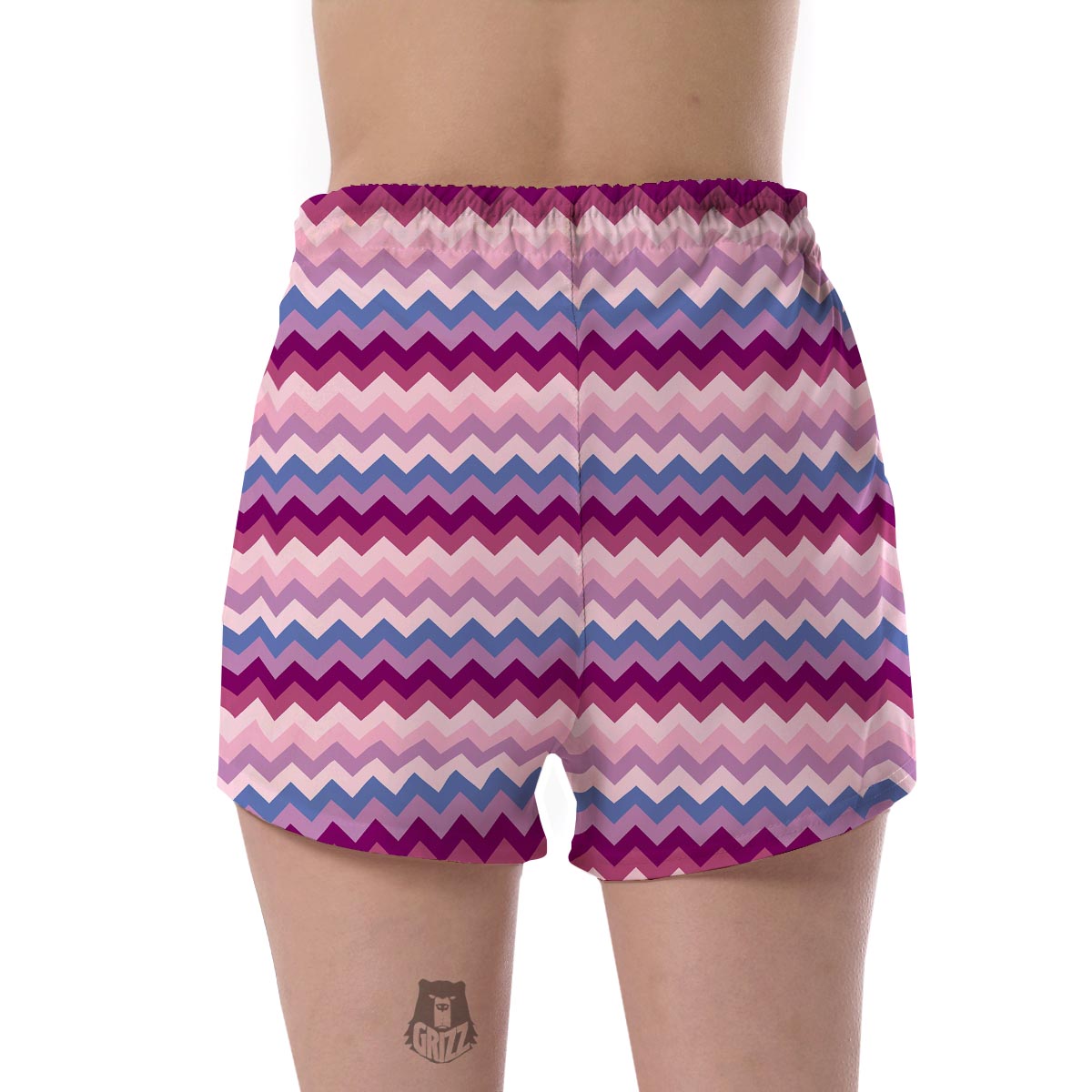 Zig Zag Pattern Print Women's Shorts-grizzshop