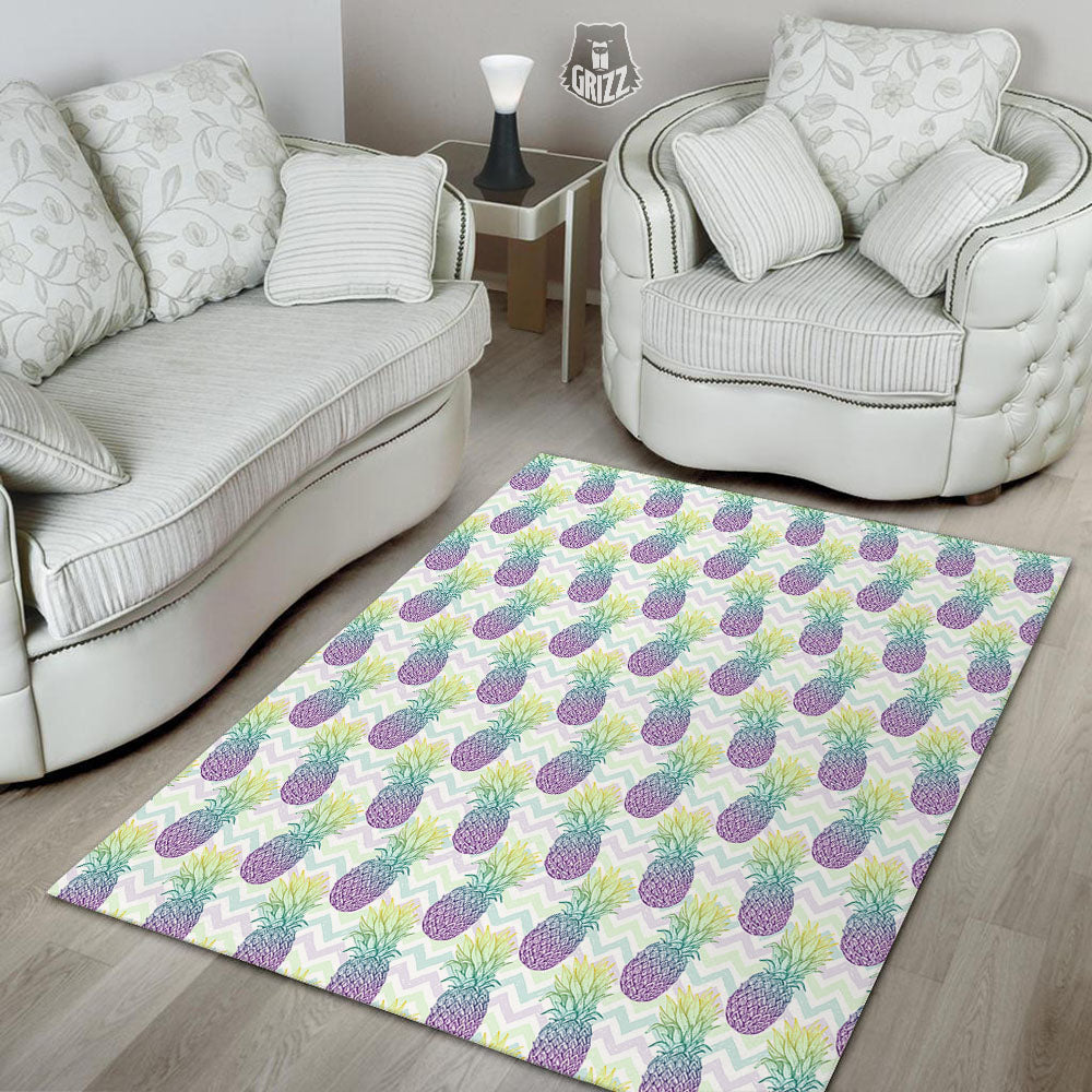 Zig Zag Pineapple Bright Print Pattern Floor Mat-grizzshop